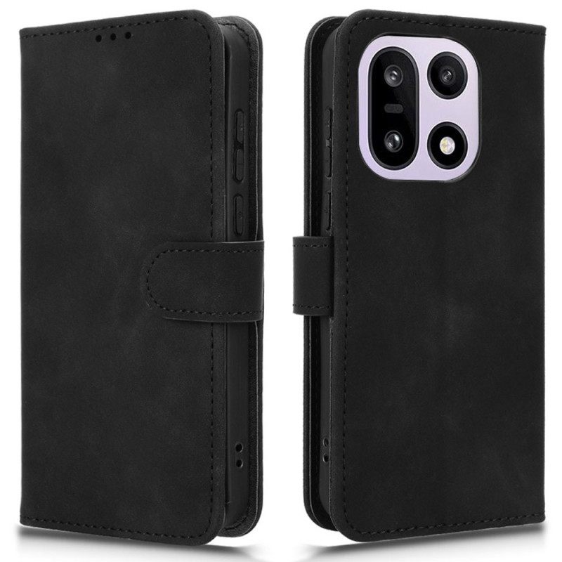 Leren Hoesje Oneplus 15 Suèdelook Bescherming Hoesje