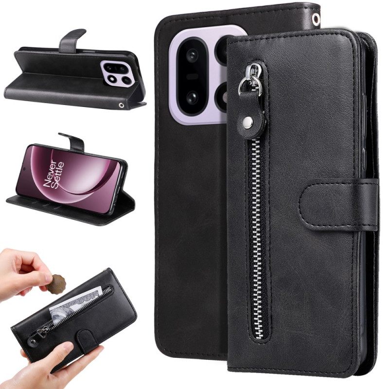 Leren Hoesje Oneplus 15 Zakje Met Rits Bescherming Hoesje