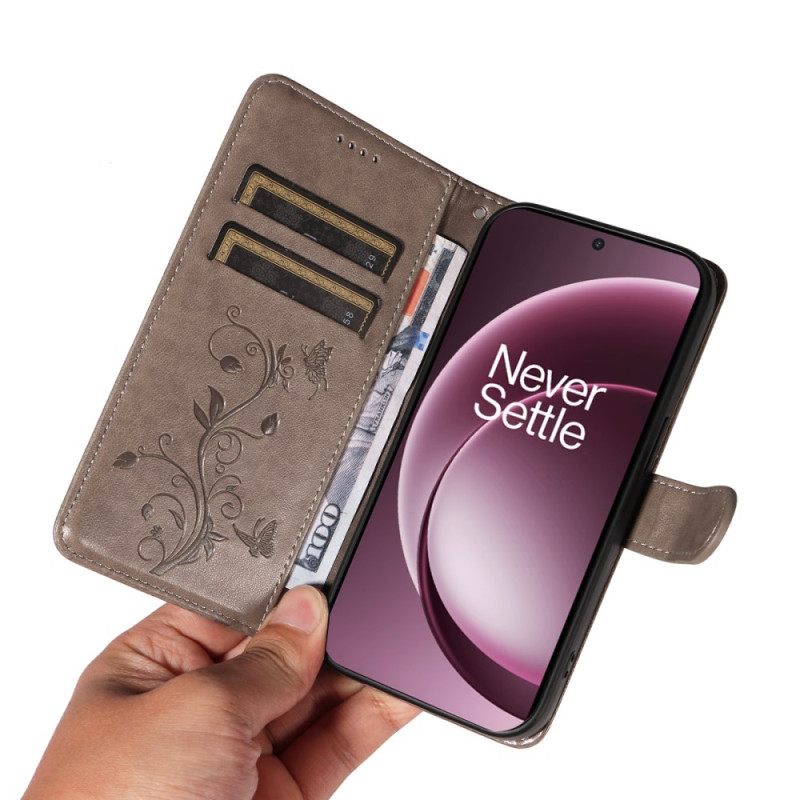 Leren Hoesje Voor Oneplus 15 Bloemenpatroon