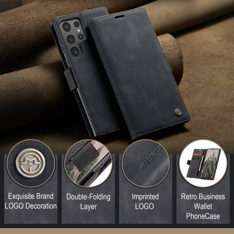 Bescherming Hoesje Samsung Galaxy S25 Ultra 5g Suède-effect Caseme