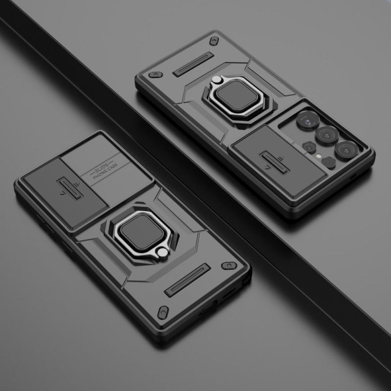 Case Hoesje Samsung Galaxy S25 Ultra 5g Telefoonhoesje Duurzame Ring Met Lensbeschermer