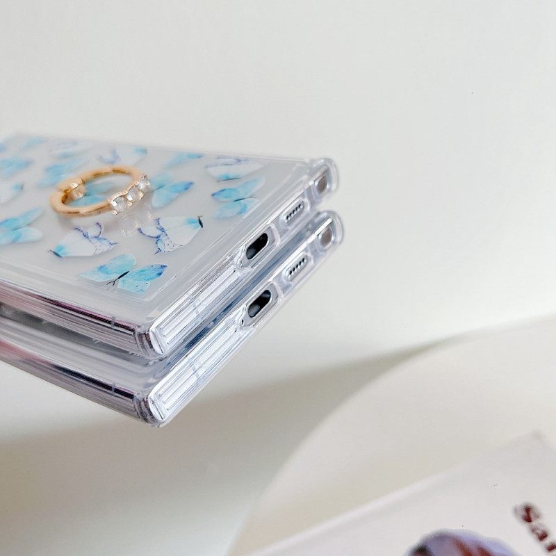 Case Hoesje Samsung Galaxy S25 Ultra 5g Telefoonhoesje Ringhouder Met Patroon