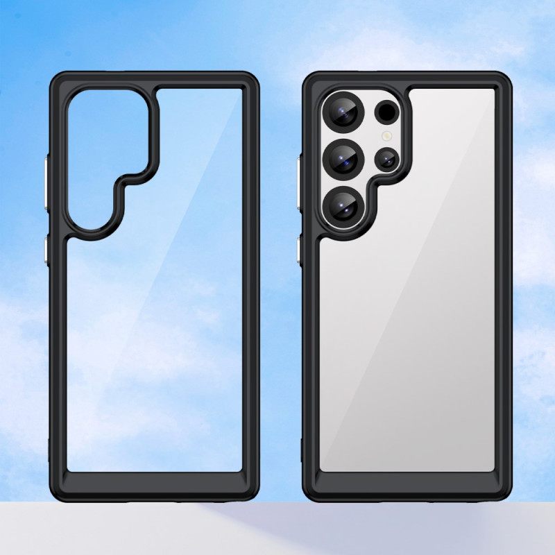 Case Hoesje Samsung Galaxy S25 Ultra 5g Telefoonhoesje Subtiel Ontwerp