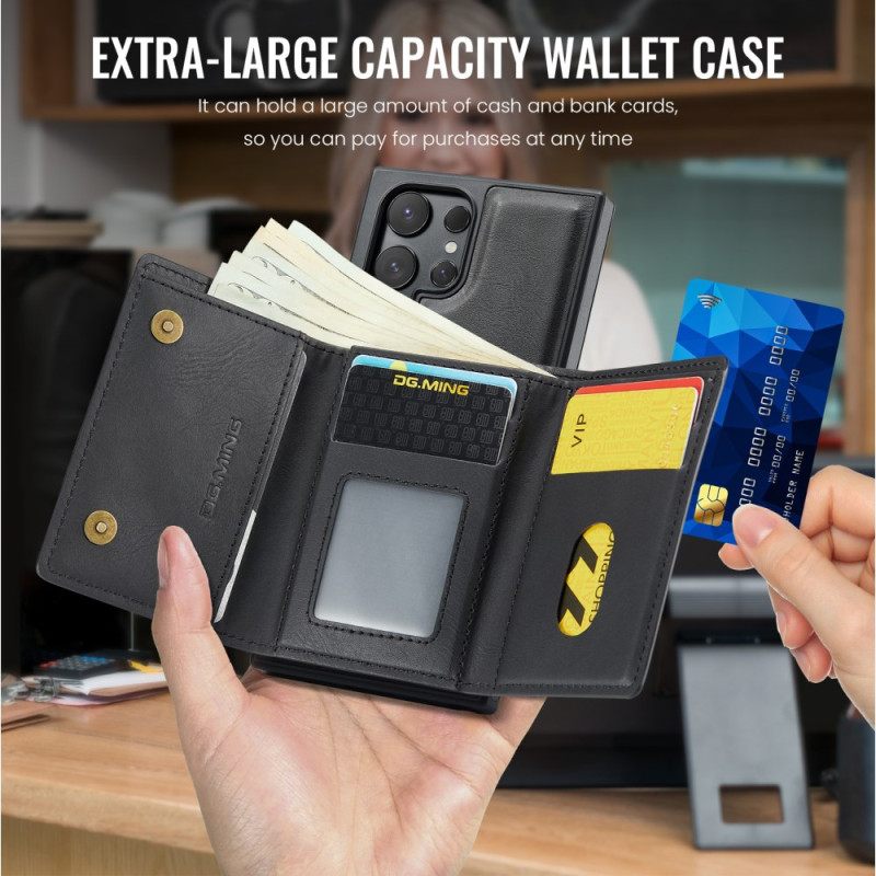 Cover Hoesje Samsung Galaxy S25 Ultra 5g Telefoonhoesje Afneembare Magnetische Portemonnee