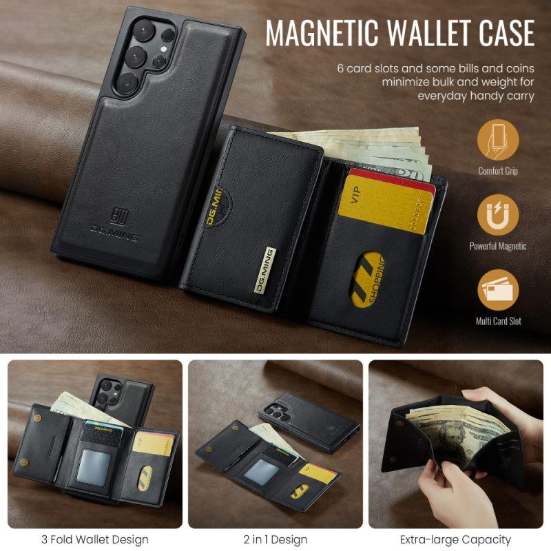 Cover Hoesje Samsung Galaxy S25 Ultra 5g Telefoonhoesje Afneembare Magnetische Portemonnee