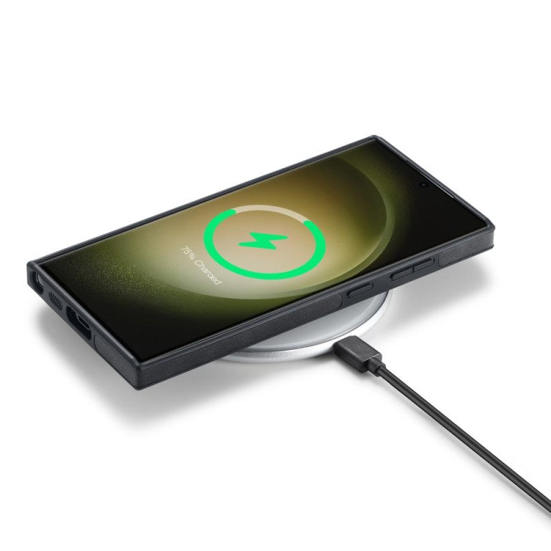 Cover Hoesje Samsung Galaxy S25 Ultra 5g Telefoonhoesje Dg.ming Leerstijl