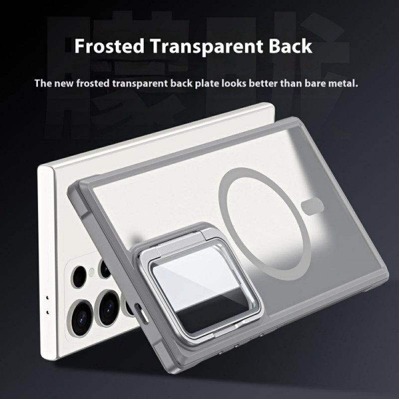 Cover Hoesje Samsung Galaxy S25 Ultra 5g Telefoonhoesje Magsafe-compatibel Mat Anti-vingerafdrukontwerp Met Standaard