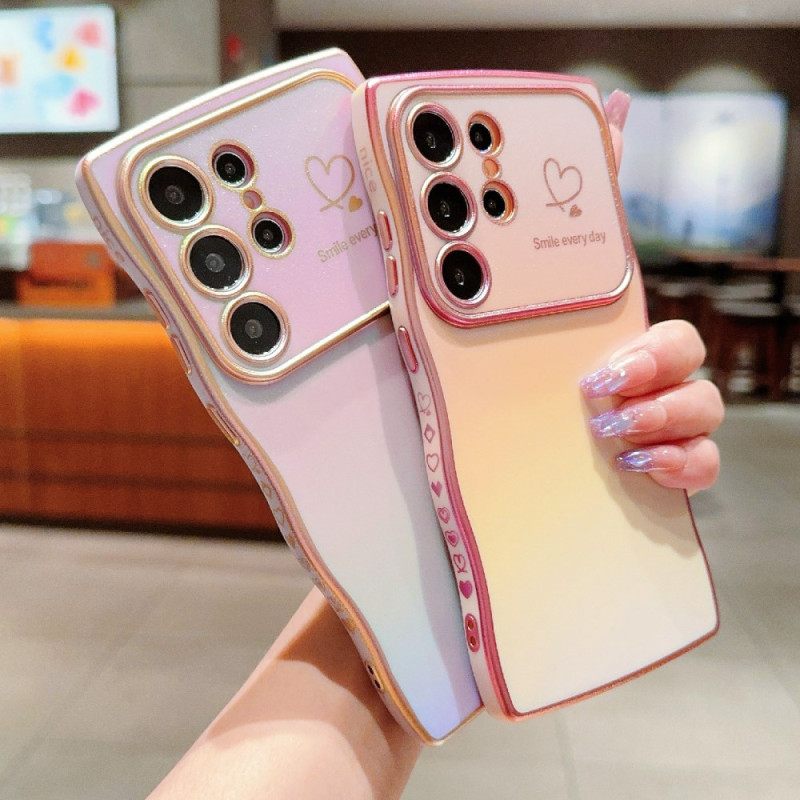 Cover Hoesje Samsung Galaxy S25 Ultra 5g Telefoonhoesje Zijdeachtig Verloop