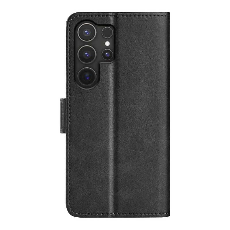 Flip Case Leren Samsung Galaxy S25 Ultra 5g Dubbele Sluiting