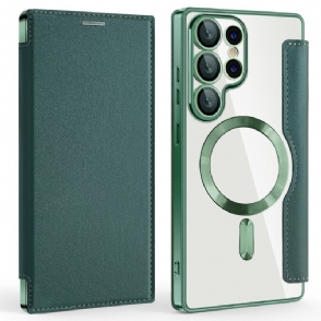 Folio-hoesje Samsung Galaxy S25 Ultra 5g Magsafe-compatibel Met Rfid-blokkering Leerlook