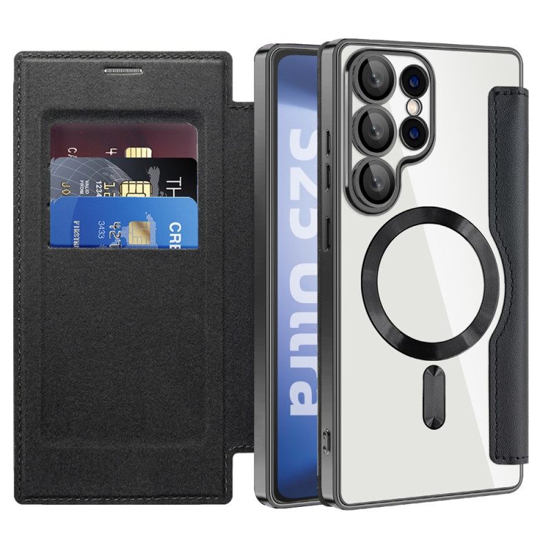 Folio-hoesje Samsung Galaxy S25 Ultra 5g Magsafe-compatibel Met Rfid-blokkering Leerlook