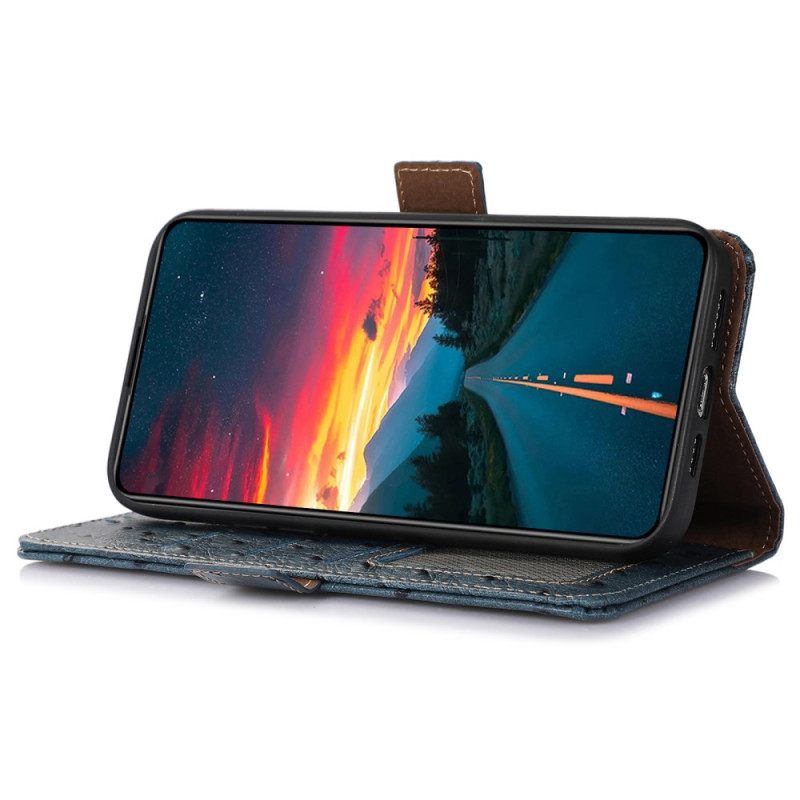 Folio-hoesje Samsung Galaxy S25 Ultra 5g Telefoonhoesje Echt Leer Met Rfid-blokkering