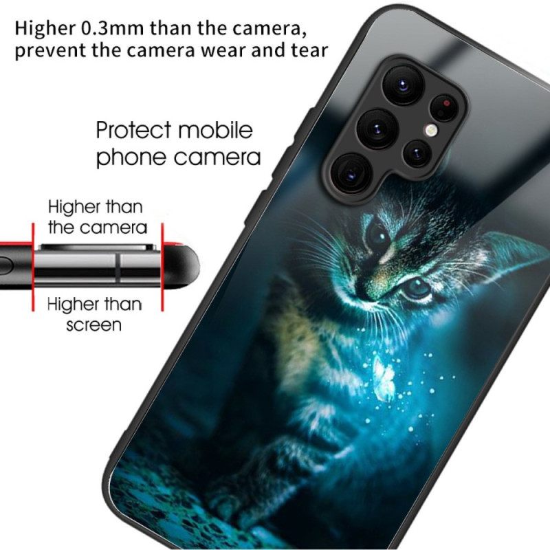 Hoesje Samsung Galaxy S25 Ultra 5g Gehard Glas Kat
