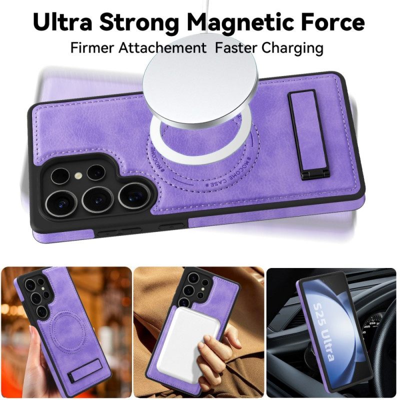 Hoesje Samsung Galaxy S25 Ultra 5g Leerlook Compatibel Met Magsafe