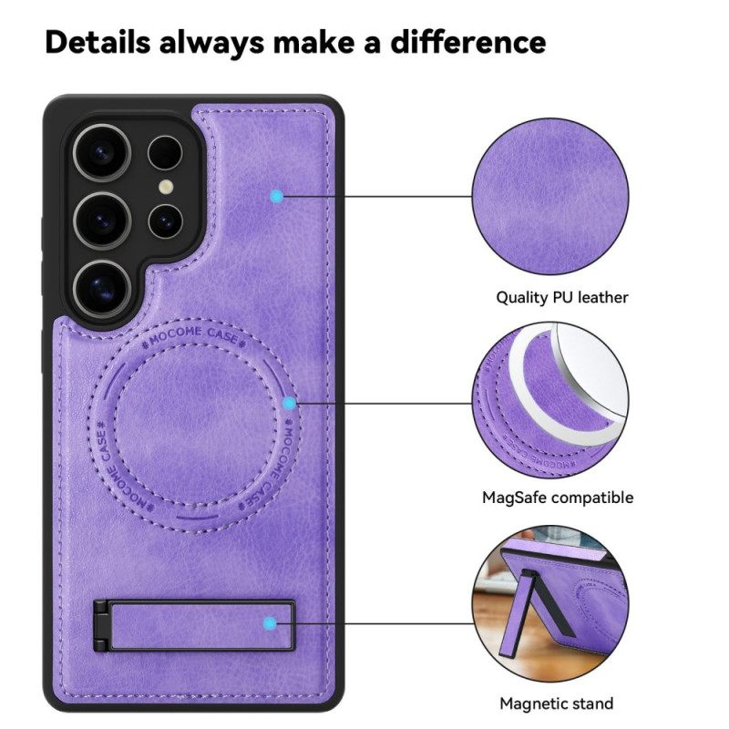 Hoesje Samsung Galaxy S25 Ultra 5g Leerlook Compatibel Met Magsafe