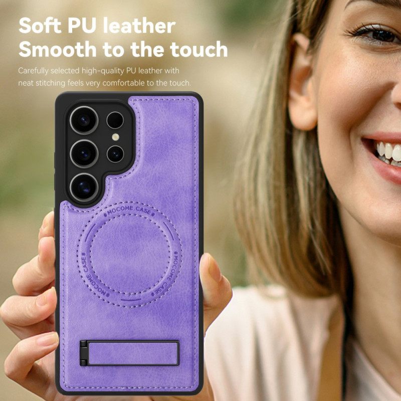 Hoesje Samsung Galaxy S25 Ultra 5g Leerlook Compatibel Met Magsafe