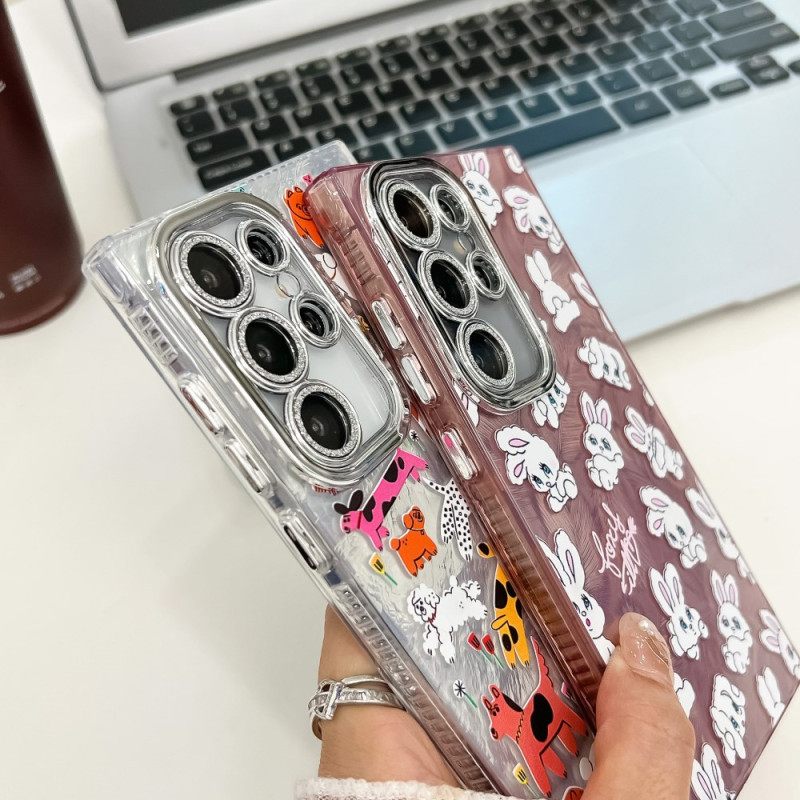 Hoesje Samsung Galaxy S25 Ultra 5g Leuke Dieren Met Lensbeschermer Bescherming Hoesje