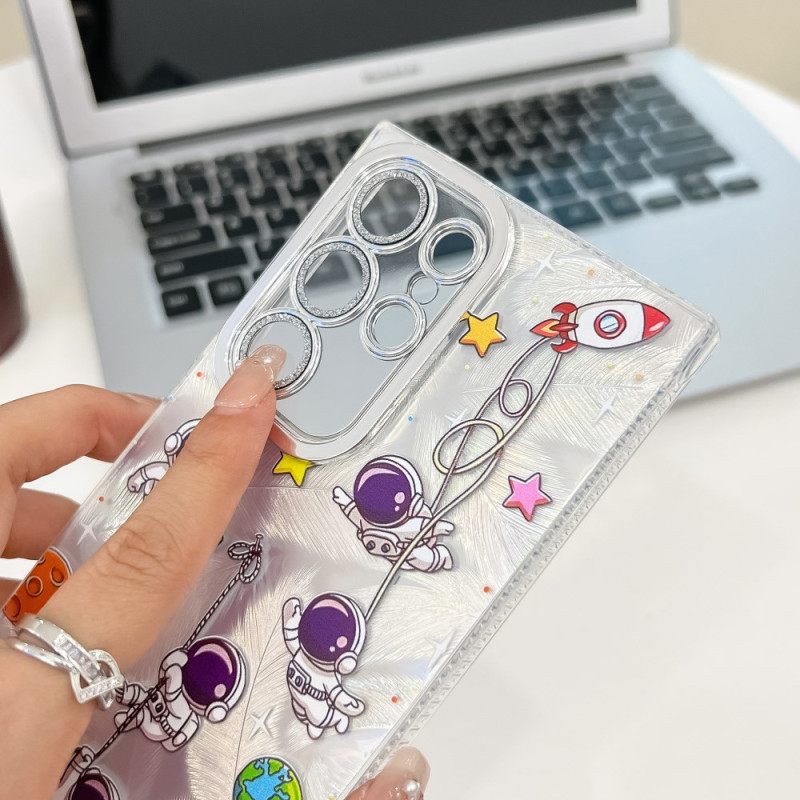 Hoesje Samsung Galaxy S25 Ultra 5g Leuke Dinosaurussen Met Lensbeschermer