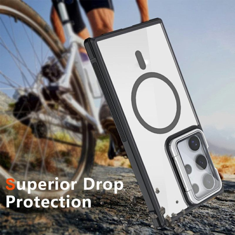 Hoesje Samsung Galaxy S25 Ultra 5g Magsafe-compatibel Met Ingebouwde Standaard Bescherming Hoesje