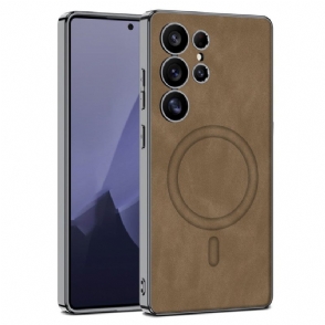 Hoesje Samsung Galaxy S25 Ultra 5g Mat Kunstleer Compatibel Met Magsafe