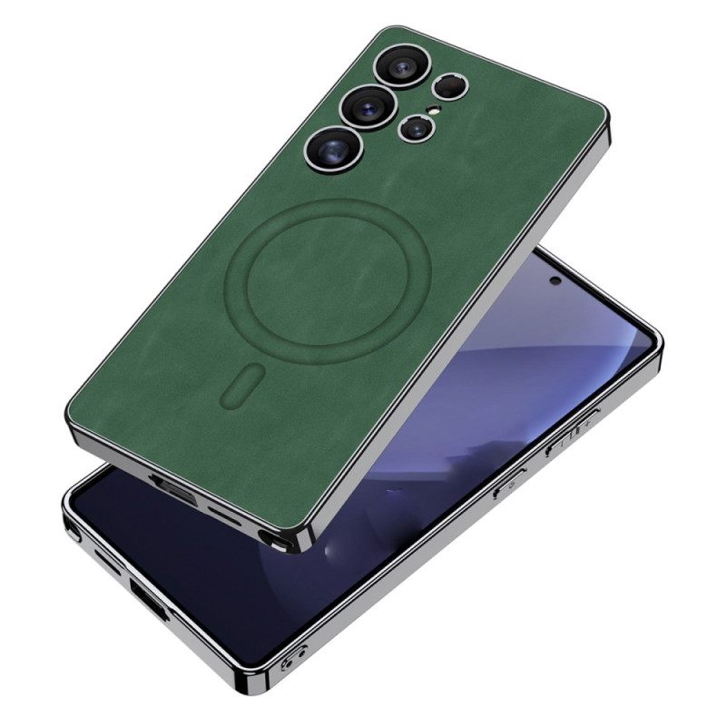 Hoesje Samsung Galaxy S25 Ultra 5g Mat Kunstleer Compatibel Met Magsafe