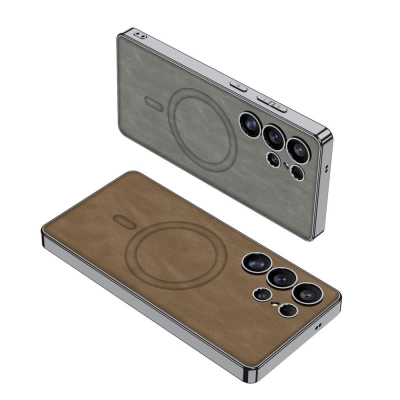 Hoesje Samsung Galaxy S25 Ultra 5g Mat Kunstleer Compatibel Met Magsafe