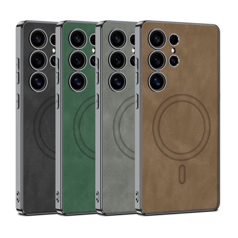 Hoesje Samsung Galaxy S25 Ultra 5g Mat Kunstleer Compatibel Met Magsafe