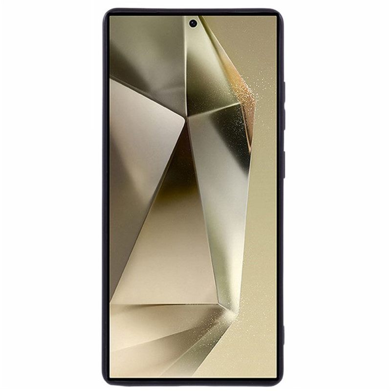 Hoesje Samsung Galaxy S25 Ultra 5g Mat Siliconen Scherm Met Gehard Glazen Scherm Beschermer