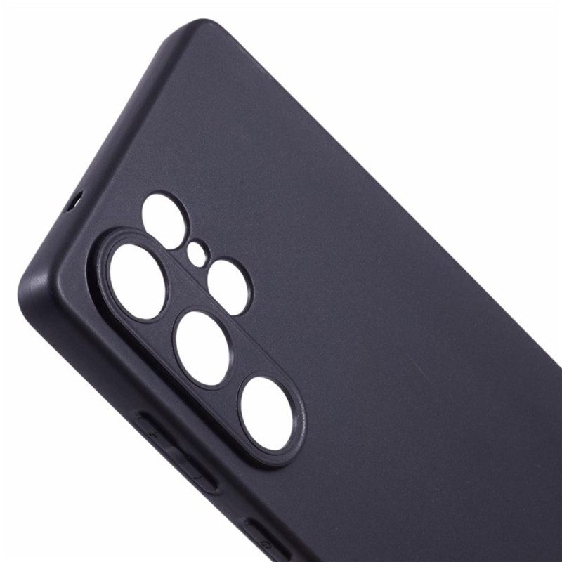 Hoesje Samsung Galaxy S25 Ultra 5g Mat Siliconen Scherm Met Gehard Glazen Scherm Beschermer