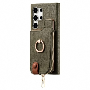 Hoesje Samsung Galaxy S25 Ultra 5g Portemonnee Van Imitatieleer