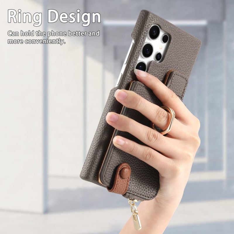 Hoesje Samsung Galaxy S25 Ultra 5g Portemonnee Van Imitatieleer