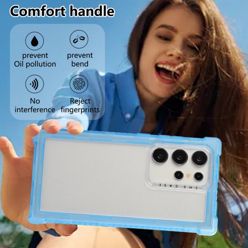 Hoesje Samsung Galaxy S25 Ultra 5g Versterkt Siliconen Frame Bescherming Hoesje