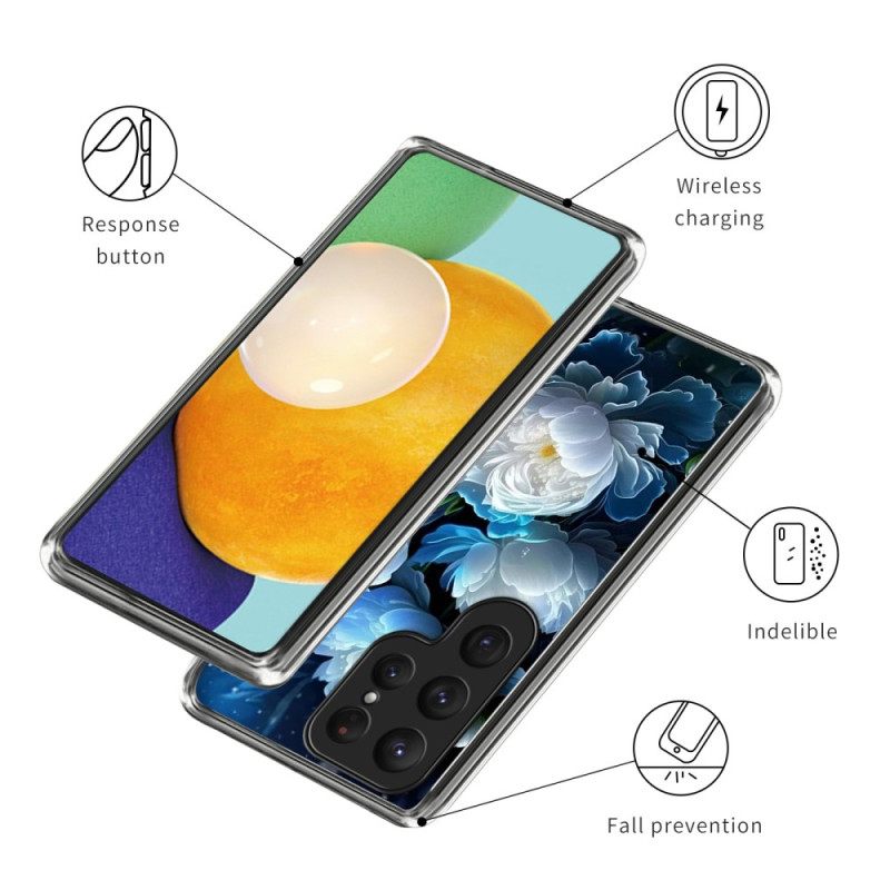 Hoesje Samsung Galaxy S25 Ultra 5g Witte Pioenroos