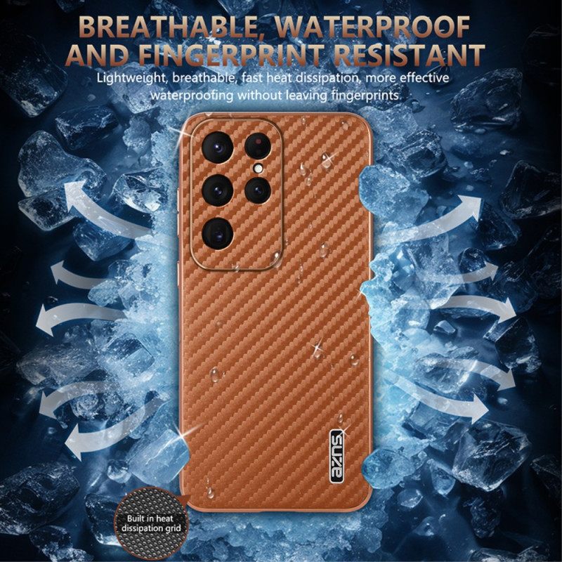 Hoesje Voor Samsung Galaxy S25 Ultra 5g Azns Koolstofvezel