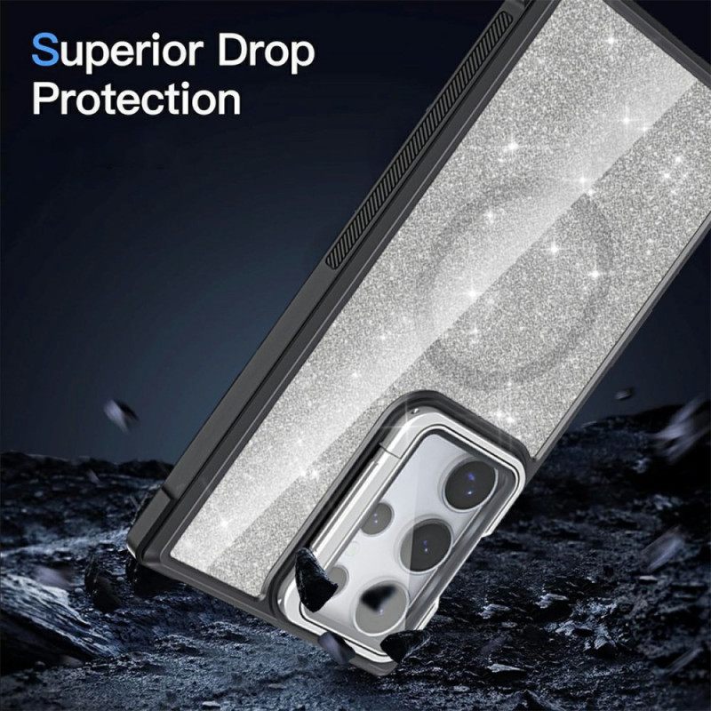 Hoesje Voor Samsung Galaxy S25 Ultra 5g Glitter Met Ingebouwde Standaard