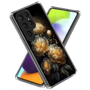 Hoesje Voor Samsung Galaxy S25 Ultra 5g Gouden Pioenroos