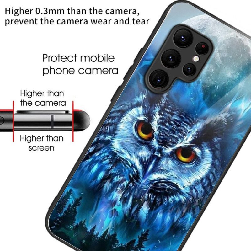 Hoesje Voor Samsung Galaxy S25 Ultra 5g Uil En Maan Van Gehard Glas