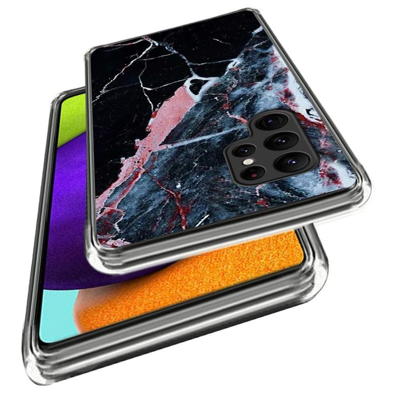 Hoesje Voor Samsung Galaxy S25 Ultra 5g Zwart Marmer