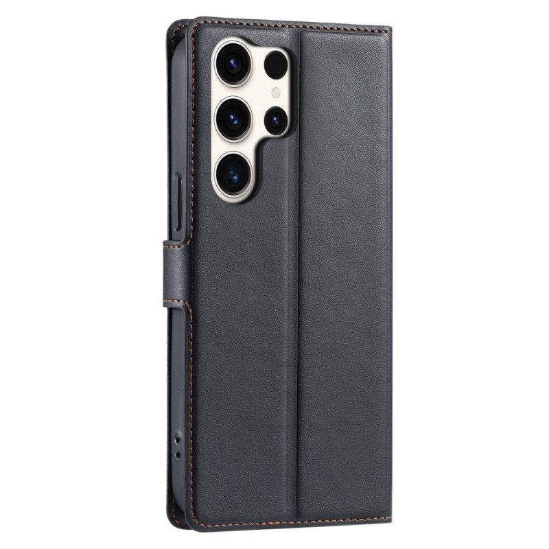 Leren Hoesje Samsung Galaxy S25 Ultra 5g Stippenpatroon Bescherming Hoesje