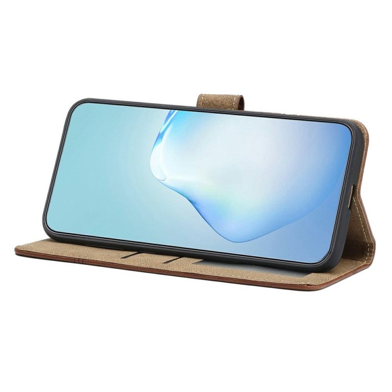 Leren Hoesje Samsung Galaxy S25 Ultra 5g Zakelijke Stijl Bescherming Hoesje