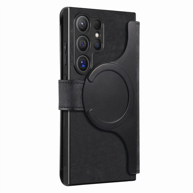 Leren Hoesje Voor Samsung Galaxy S25 Ultra 5g Afneembaar Magnetisch Rfid-hoesje