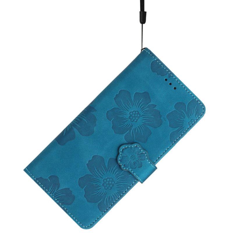 Leren Hoesje Voor Samsung Galaxy S25 Ultra 5g Verfijnd Bloemenpatroon