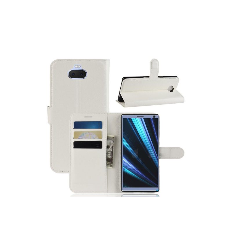 Folio-hoesje voor Sony Xperia 10 Stijl Lederen Kaarthouder