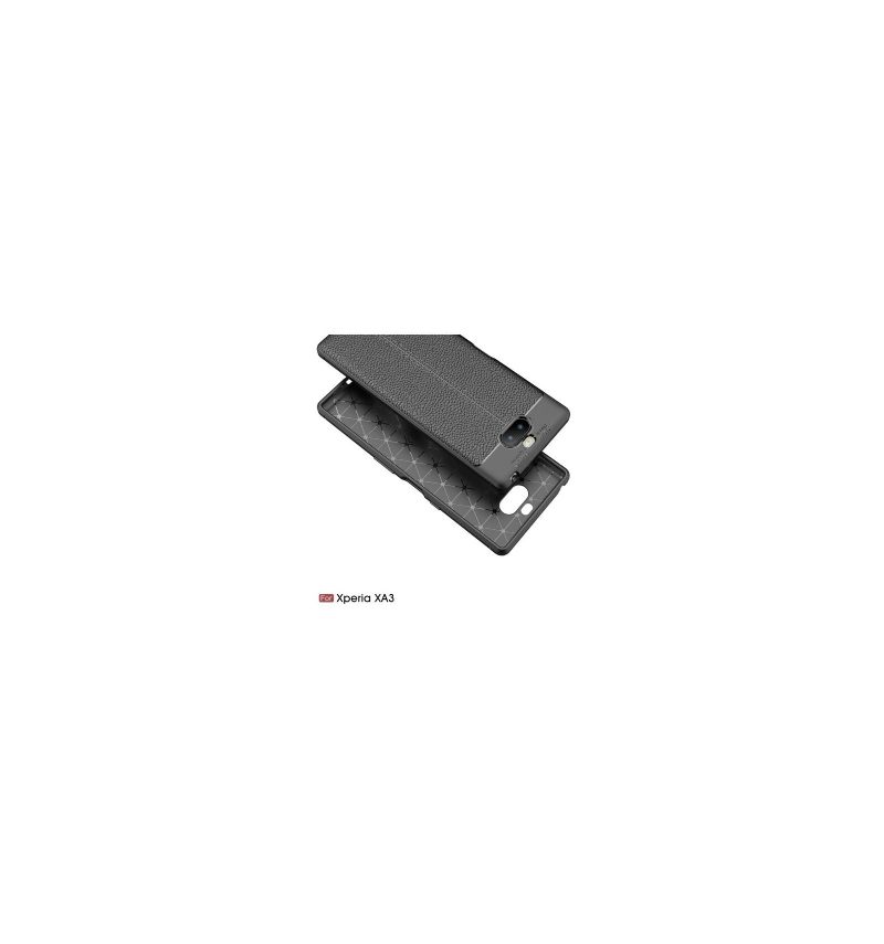 Hoesje voor Sony Xperia 10 Getextureerde Lederen Afwerking