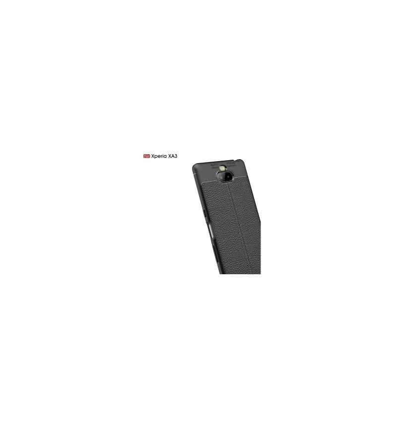 Hoesje voor Sony Xperia 10 Getextureerde Lederen Afwerking