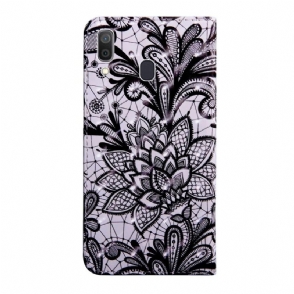 Case voor Samsung Galaxy A40 Folio-hoesje Kant Bloem