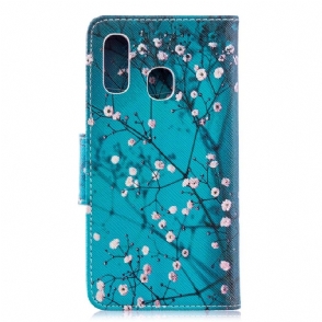 Cover voor Samsung Galaxy A40 Folio-hoesje Bloeiende Takken