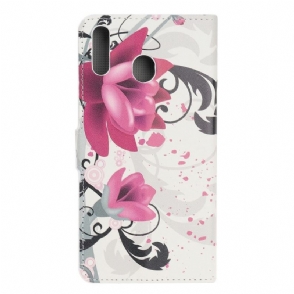 Cover voor Samsung Galaxy A40 Folio-hoesje Lotusbloem