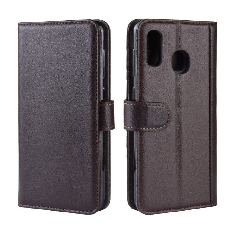 Cover voor Samsung Galaxy A40 Premium Leder - Bruin