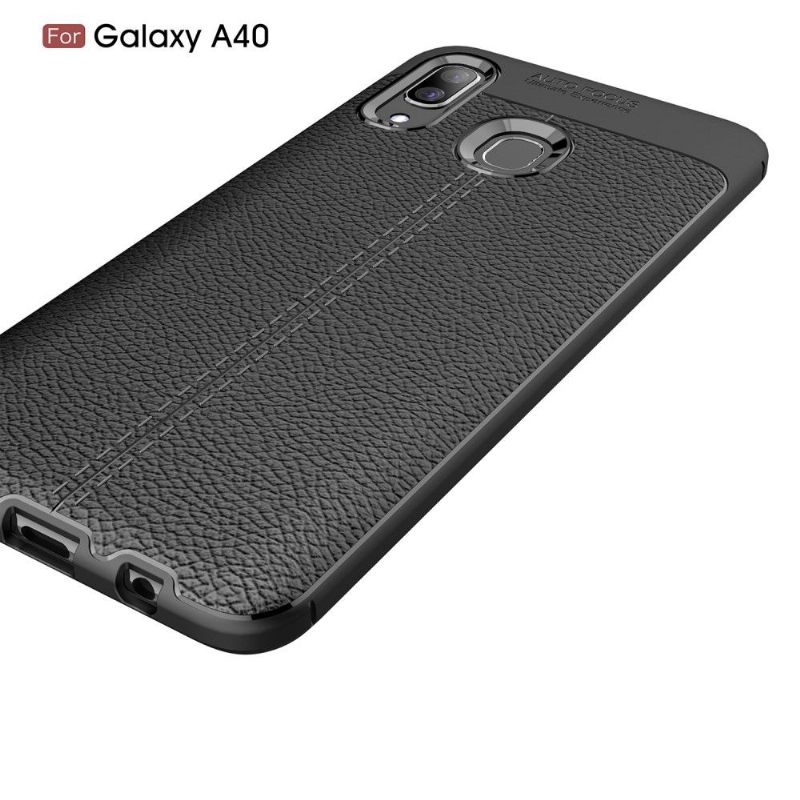 Hoesje voor Samsung Galaxy A40 Afwerkingsgel Van Kunstleer